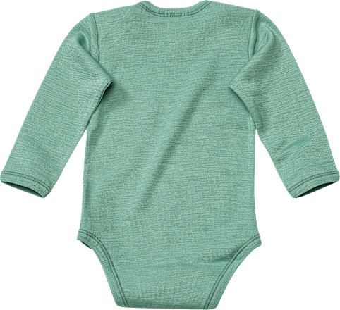 Body Langarm aus Bio-Wolle und Seide, grün, Gr. 62/68 ALANA