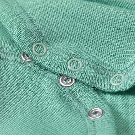 Body Kurzarm aus Bio-Wolle und Seide, grün, Gr. 50/56 ALANA