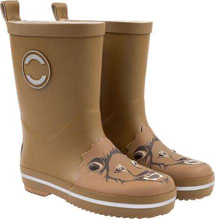 Gummistiefel mit Löwen-Motiv, braun, Gr. 28/29 Mikk-Line