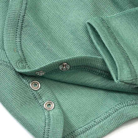 Body Langarm aus Bio-Wolle und Seide, grün, Gr. 62/68 ALANA