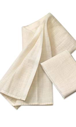 Mullwindeln, ca. 80 x 80 cm,  aus Bio-Baumwolle, natur, 2er-Pack ALANA
