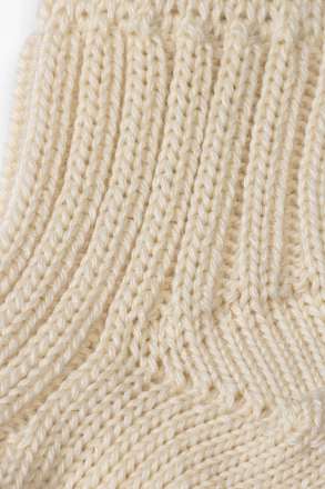 Socken aus Bio-Schurwolle, weiß, Gr. 18/19 ALANA