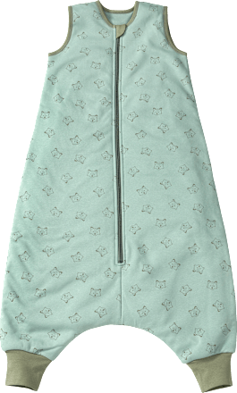 Schlafsack mit Beinen 2,5 TOG, mit Fuchs-Motiv, grün, 100 cm ALANA