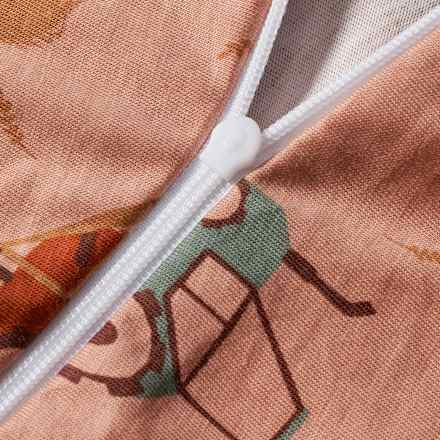 Bettwäsche Set 2-teilig mit Traktor-Muster, orange, ca. 140x200 + 80x80 cm ALANA