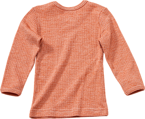 Unterhemd Langarm aus Bio-Baumwolle, Bio-Wolle und Seide, orange, Gr. 86 ALANA