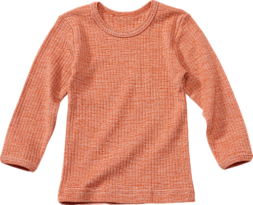 Unterhemd Langarm aus Bio-Baumwolle, Bio-Wolle und Seide, orange, Gr. 86 ALANA