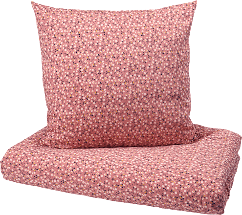 Bettwäsche-Set 2-teilig mit Blumen-Muster, rosa, ca. 140x200 + 80x80 cm ALANA