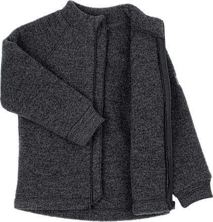 Jacke mit Merinowolle, grau, Gr. 98/104 Mikk-Line