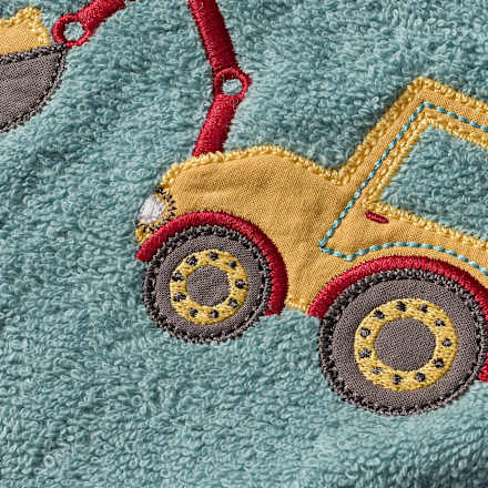Lätzchen mit Bagger-Motiv, blau ALANA