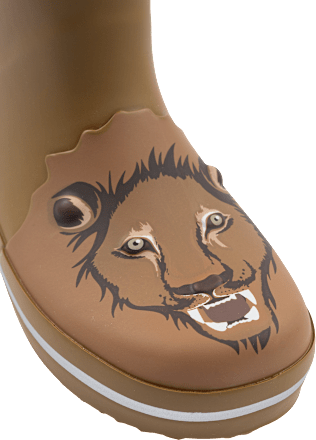 Gummistiefel mit Löwen-Motiv, braun, Gr. 26/27 Mikk-Line