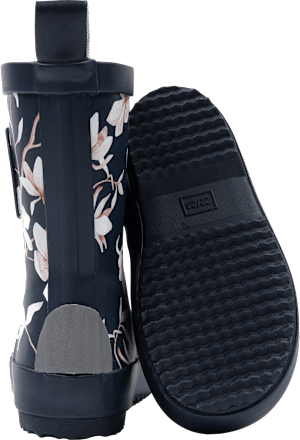 Gummistiefel mit Blumen-Muster, blau, Gr. 28/29 Mikk-Line