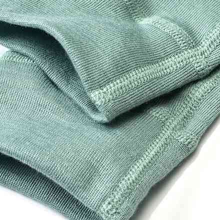 Unterhose lang, Gr. 98, aus Bio-Wolle und Seide, grün ALANA