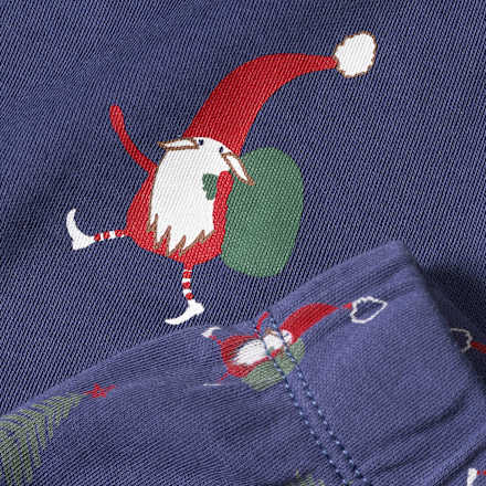 Schlafanzug mit Wichtel-Muster, blau & rot, Gr. 98 ALANA