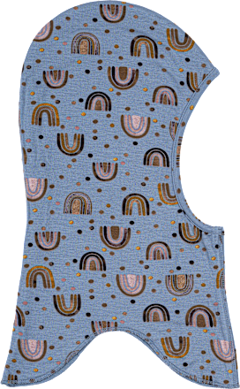 Schlupfmütze mit Regenbogen-Muster, blau, Gr. 98/104 Mikk-Line