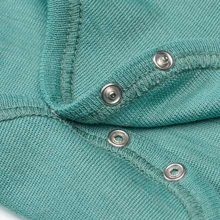 Body Kurzarm aus Bio-Wolle und Seide, blaugrün, Gr. 86/92 ALANA