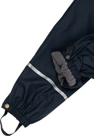 Regenhose  mit Fleece-Futter, blau, Gr. 122/128 Mikk-Line