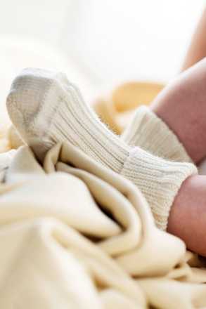 Socken aus Bio-Schurwolle, weiß, Gr. 19/22 ALANA