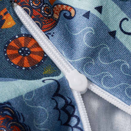 Bettwäsche-Set 2-teilig mit Wikinger-Muster, blau, ca. 140x200 + 80x80 cm ALANA