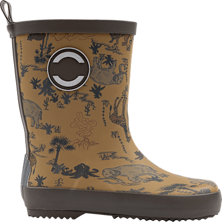 Gummistiefel mit Safari-Muster, braun, Gr. 28/29 Mikk-Line