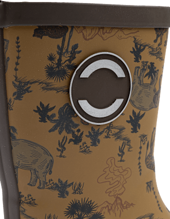 Gummistiefel mit Safari-Muster, braun, Gr. 28/29 Mikk-Line