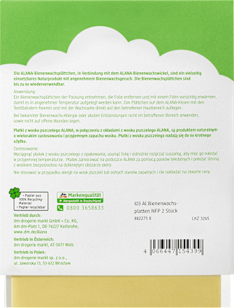 Bienenwachsplatten ALANA