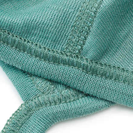 Mütze aus Bio-Wolle und Seide, blaugrün, Gr. 0 ALANA