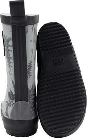Gummistiefel mit Waldtier-Muster, grau, Gr. 26/27 Mikk-Line