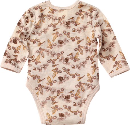 Wickelbody aus Merinowolle, beige, Gr. 50/56 ALANA