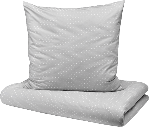 Bettwäsche Set 2-teilig mit Sternen-Muster, grau, ca. 140 x 200 + 80 x 80 cm ALANA