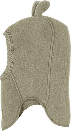 Schlupfmütze mit Merinowolle & Ohren, braun, Gr. 74/80 Mikk-Line