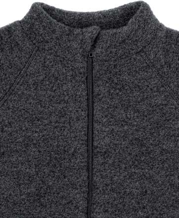 Jacke mit Merinowolle, grau, Gr. 98/104 Mikk-Line