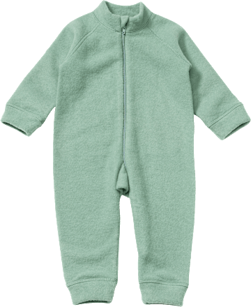 Overall aus Bio-Merinowolle, grün, Gr. 74/80 ALANA