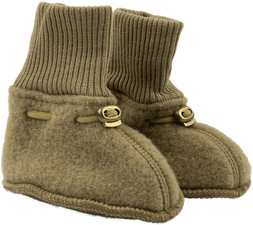 Schuhe mit Merinowolle, khaki, Gr. 74/80 Mikk-Line