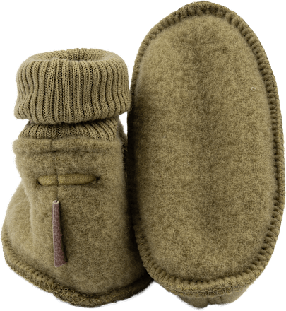 Schuhe mit Merinowolle, khaki, Gr. 62/68 Mikk-Line