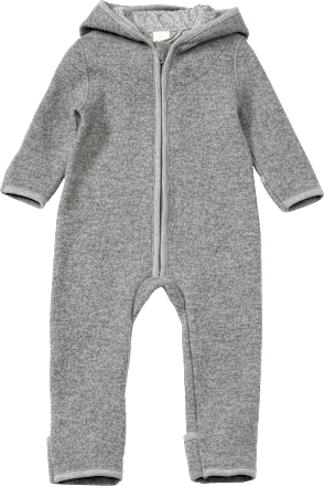 Walkoverall aus Bio-Wolle mit Varioärmeln, grau, Gr. 62/68 ALANA