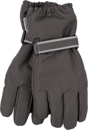 Handschuhe mit reflektierenden Streifen, grau, Gr. 122/128 Mikk-Line