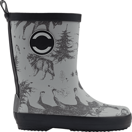 Gummistiefel mit Waldtier-Muster, grau, Gr. 26/27 Mikk-Line
