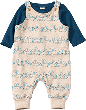 Set mit Langarmshirt & Strampler, beige + blau, Gr. 68 ALANA