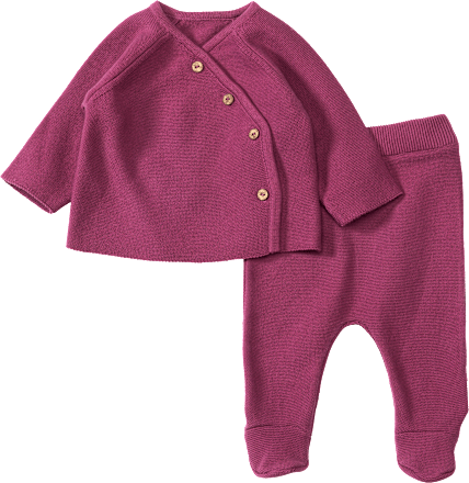 Set mit Wickelshirt & Hose, lila, Gr. 56 ALANA