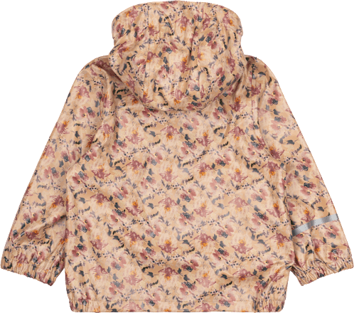 Regenjacke mit Blumen-Muster, braun & rosa, Gr. 86/92 Mikk-Line