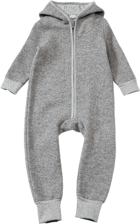 Walkoverall aus Bio-Wolle, grau, Gr. 98/104 ALANA