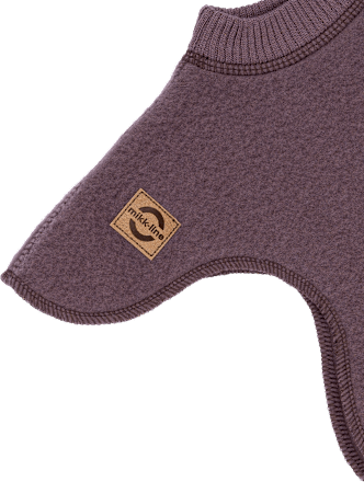 Schlupfmütze mit Merinowolle, lila, Gr. 74/80 Mikk-Line