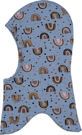 Schlupfmütze mit Regenbogen-Muster, blau, Gr. 98/104 Mikk-Line