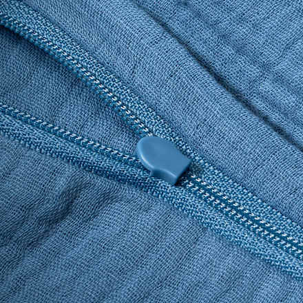 Bettwäsche-Set aus Musselin, blau, 155 x 200 + 80 x 80 cm ALANA