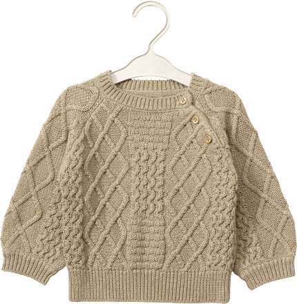 Pullover mit Strick-Muster, braun, Gr. 68 ALANA
