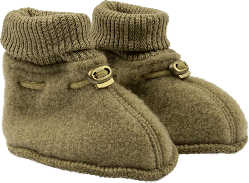 Schuhe mit Merinowolle, khaki, Gr. 74/80 Mikk-Line
