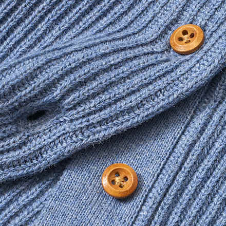 Strickjacke mit Kapuze, blau, Gr. 62 ALANA