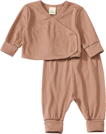 Set Pro Climate mit Wickelshirt & Hose mit Mitwachsfunktion, braun, Gr. 68 ALANA