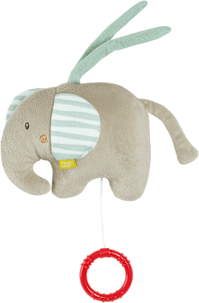 Spieluhr Elefant, blau & grau fehn