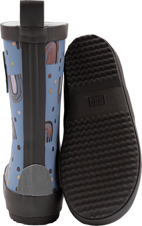 Gummistiefel mit Regenbogen-Muster, blau, Gr. 26/27 Mikk-Line